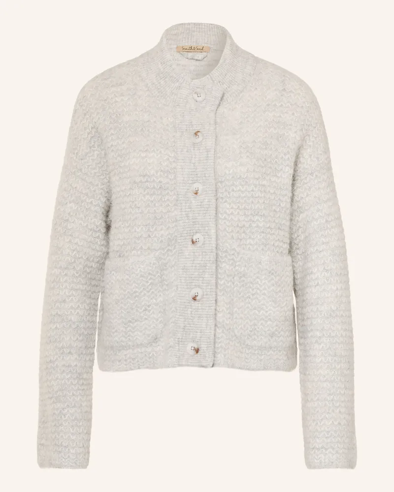 Smith & Soul Strickjacke Mit Alpaka grau Hellgrau