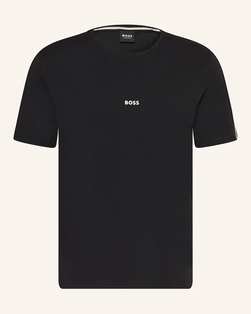 HUGO BOSS Schlafshirt schwarz Schwarz