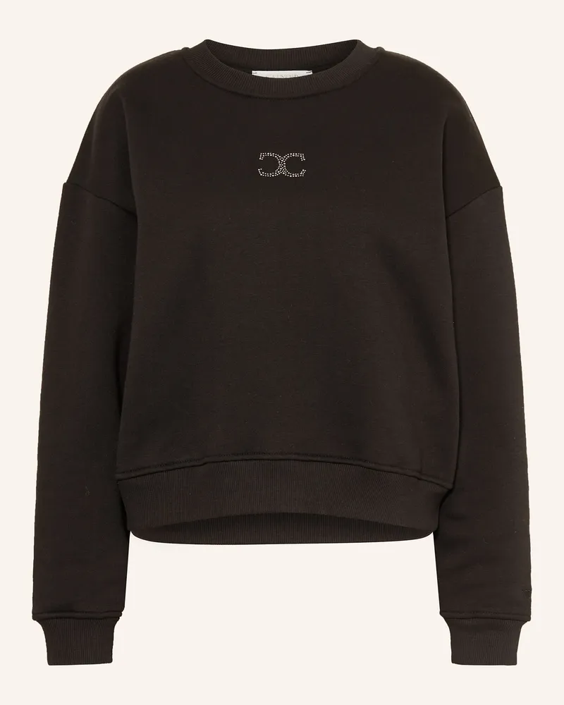 CATNOIR Sweatshirt Mit Schmucksteinen schwarz Schwarz