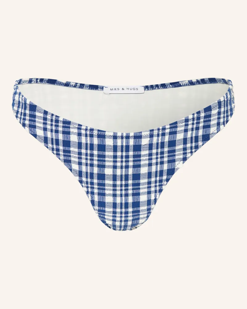 Mrs & HUGS Brazilian-Bikini-Hose blau Blau