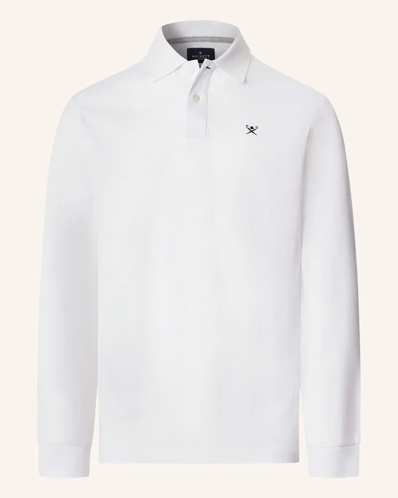 Hackett Poloshirt SLIM FIT LOGO LS Weiss