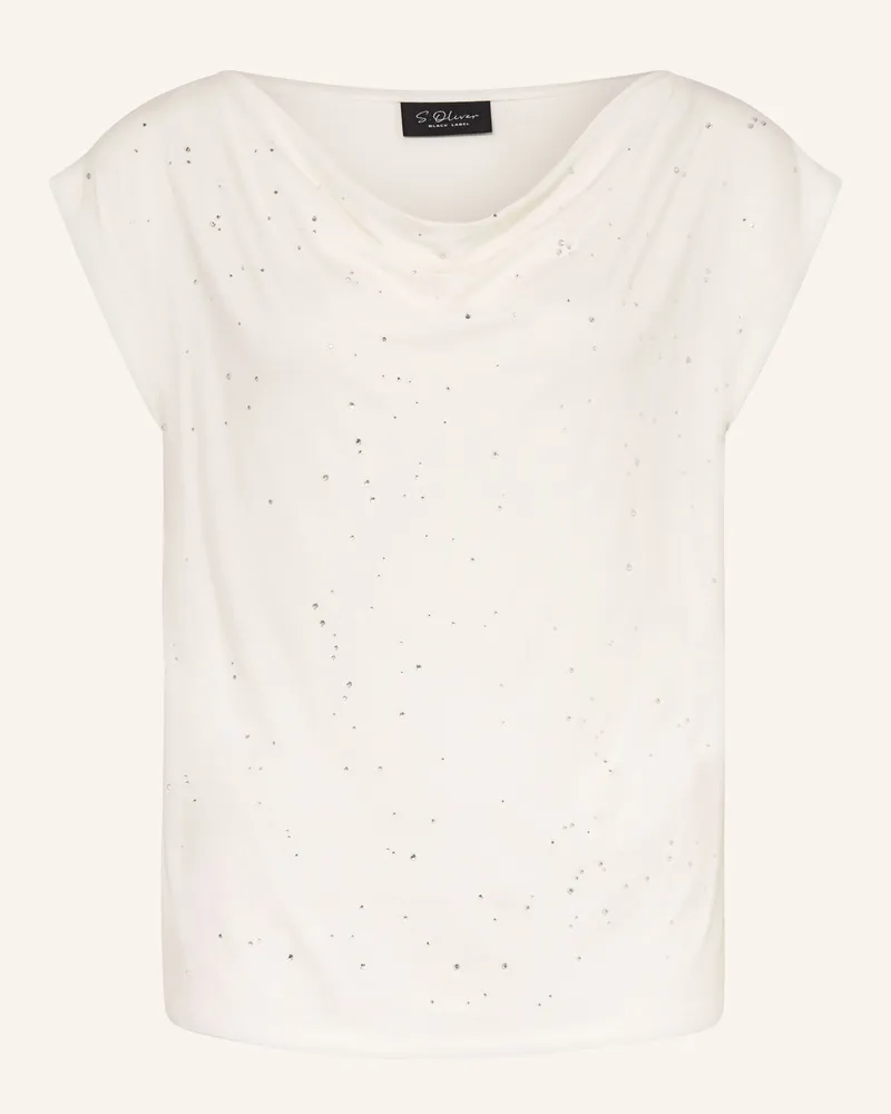 S.Oliver Top Mit Schmucksteinen weiss Weiss
