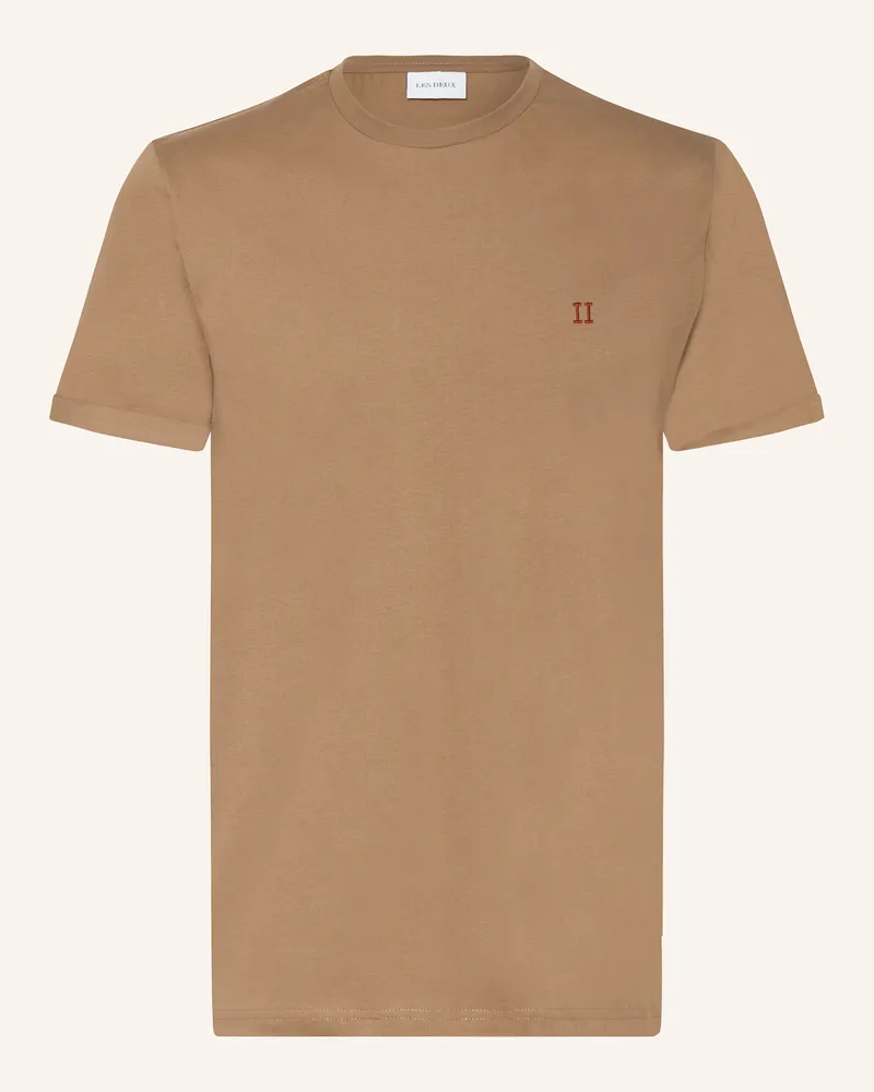 LES DEUX T-Shirt Norregaard beige Hellbraun