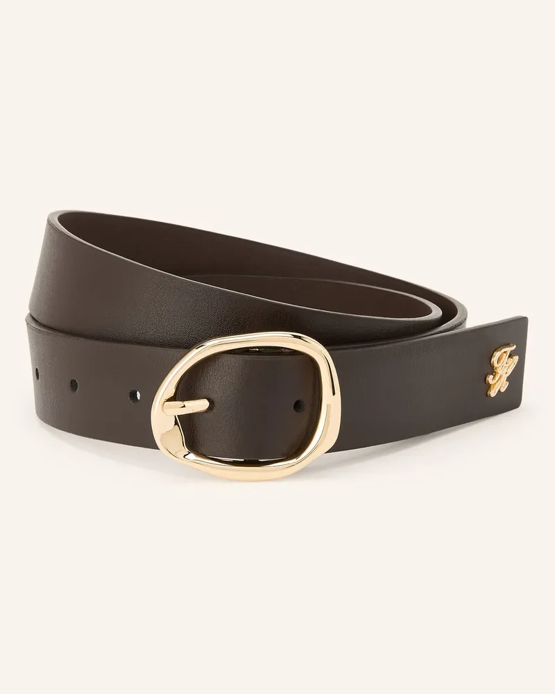 Tommy Hilfiger Ledergürtel Sculpt 3.0 braun Dunkelbraun