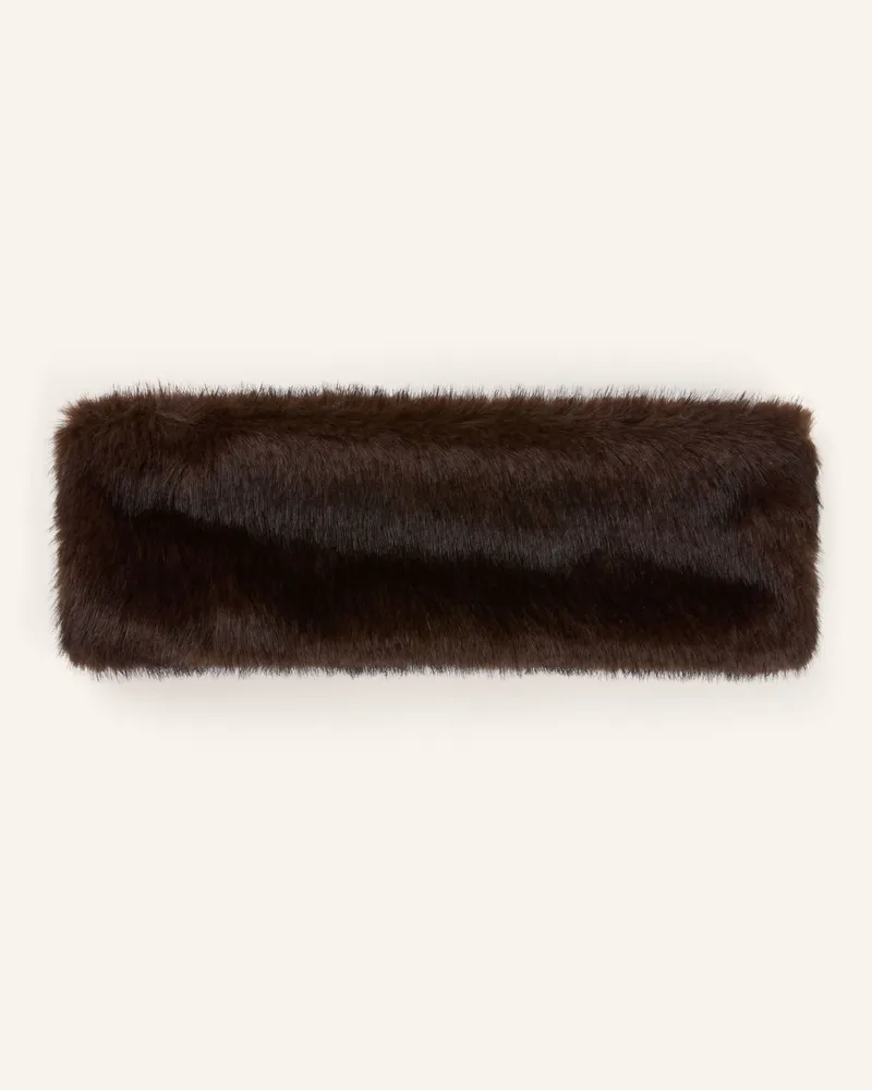 Darling Harbour Stirnband Aus Kunstfell braun Brown