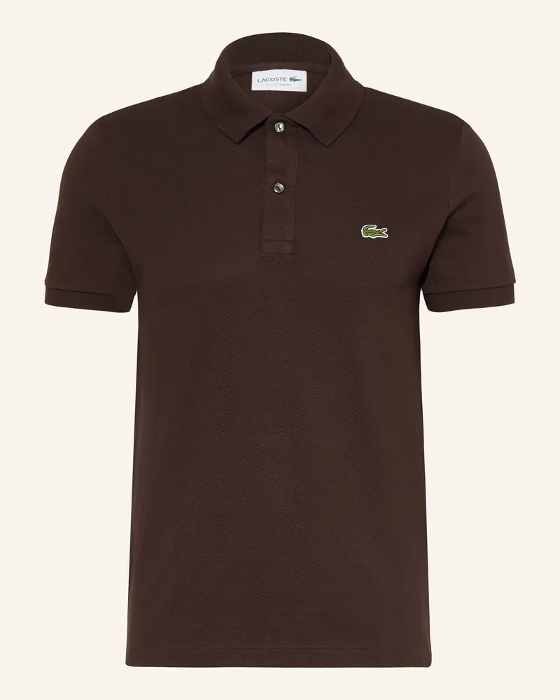 Lacoste Piqué-Poloshirt Slim Fit braun Dunkelbraun