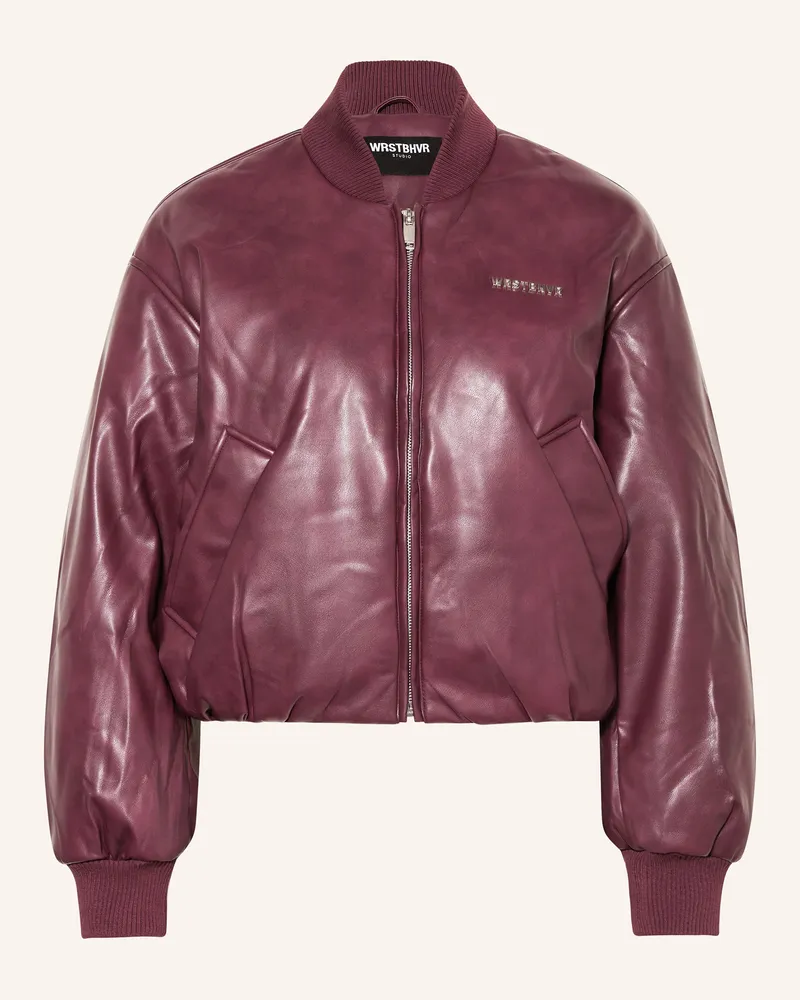 WRSTBHVR Blouson HEGA V2 in Lederoptik Dunkelrot