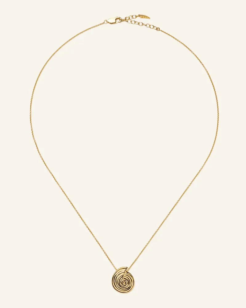 Missoma Halsketten Spiral Mini Pendant Necklace By Glambou gold Gold