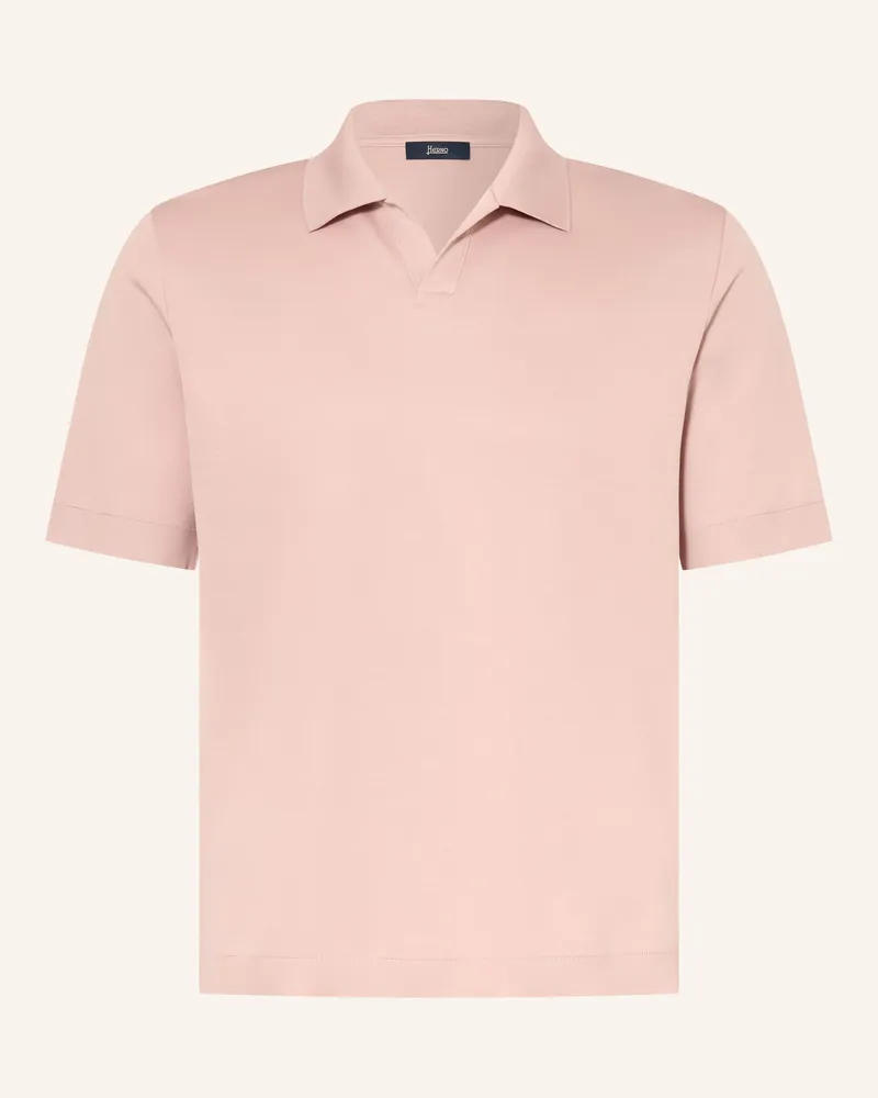 Herno Strick-Poloshirt rosa Altrosa