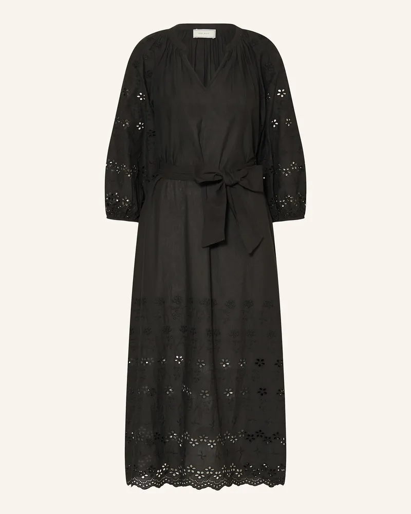 Neo Noir Kleid Colette Mit Lochspitze schwarz Schwarz