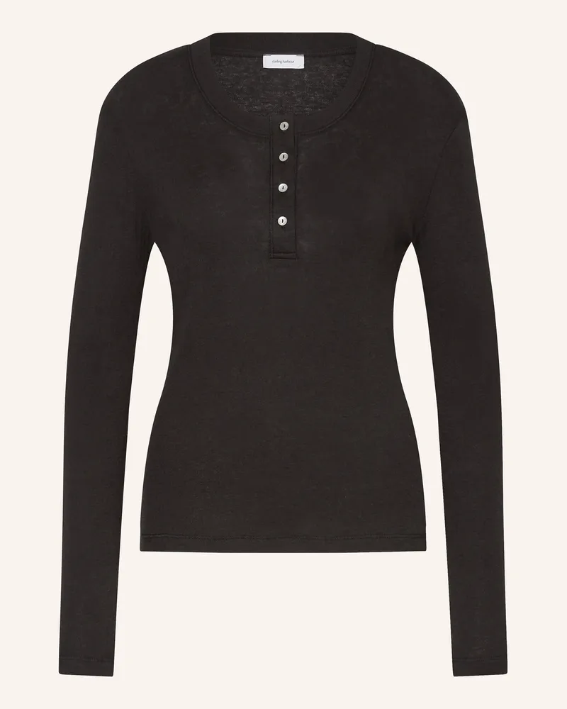 Darling Harbour Henley-Shirt Schwarz