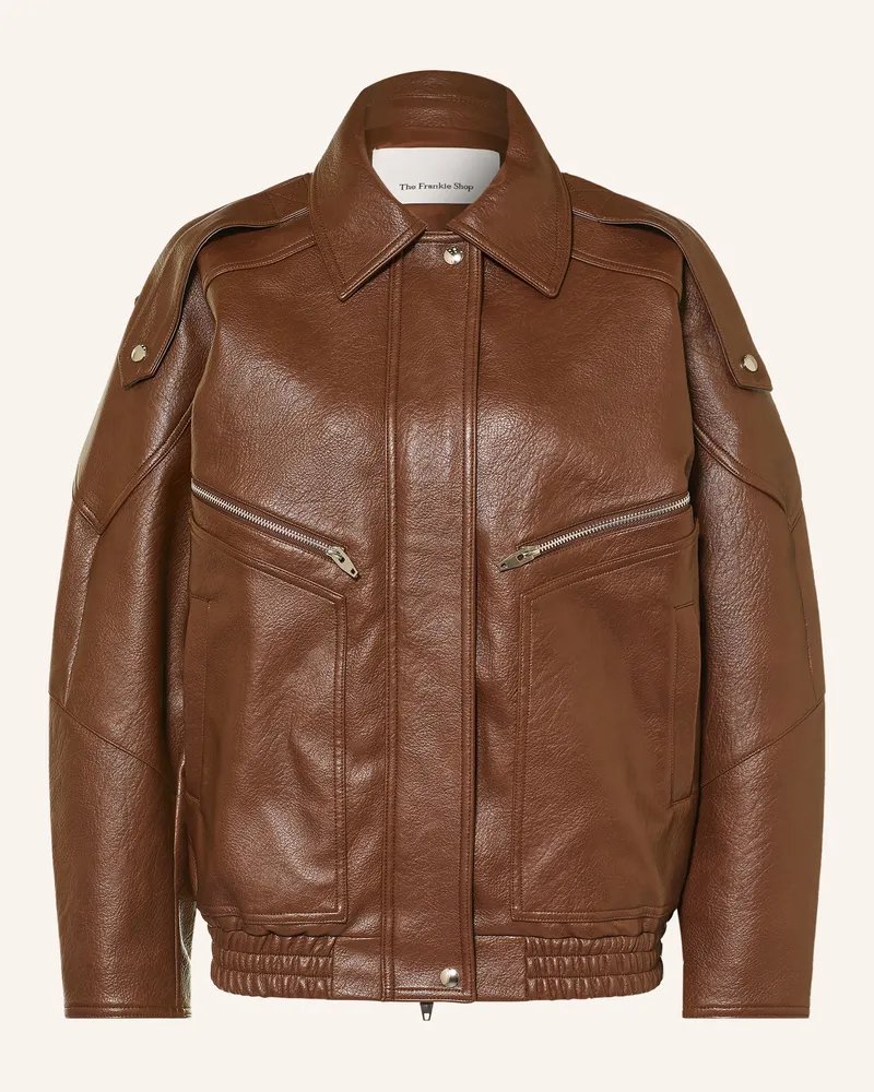 FRANKIE Shop Blouson Hudson In Lederoptik braun Braun