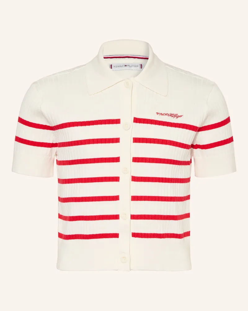Tommy Hilfiger Strickjacke rot Weiss