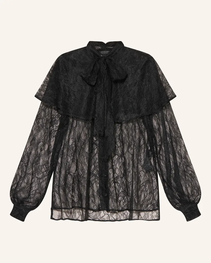 AllSaints Schluppenbluse ATHENA aus Spitze Schwarz