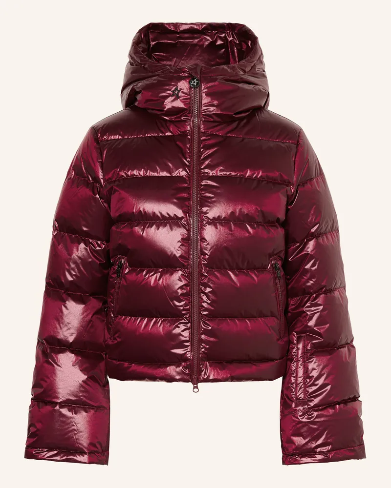 Perfect Moment Daunen-Skijacke Polar Flare Shine rot Dunkelrot