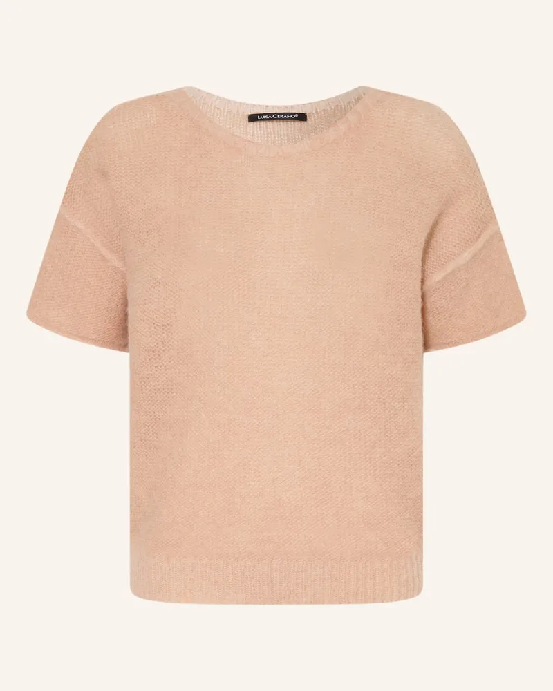 Luisa Cerano Strickshirt Mit Alpaka rosa Camel