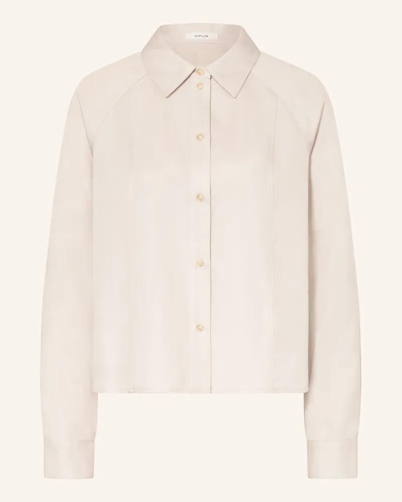 OPUS Hemdbluse Famra weiss Beige