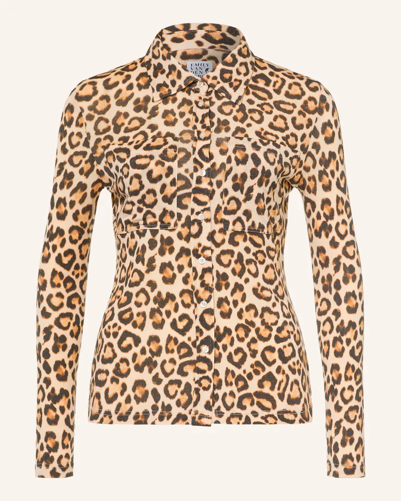 Emily van den Bergh Hemdbluse braun Hellbraun