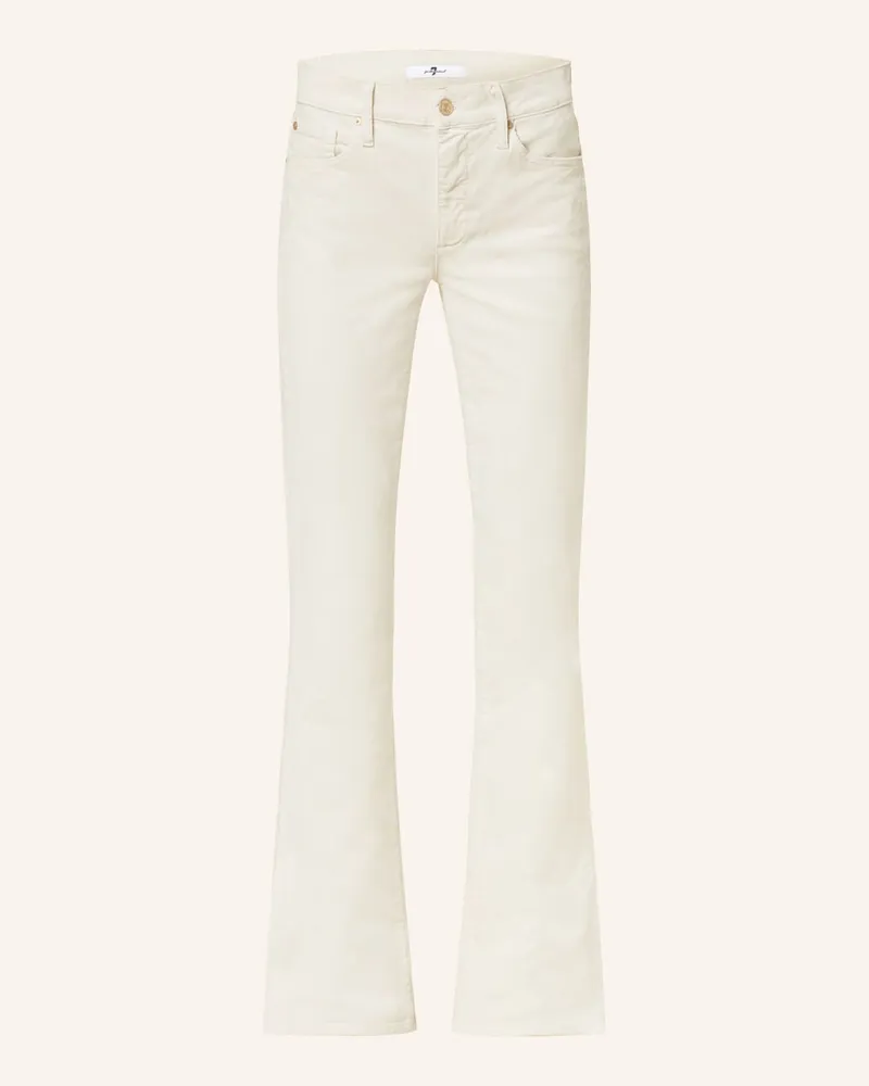 7 for all mankind Bootcut-Hose aus Cord Weiss
