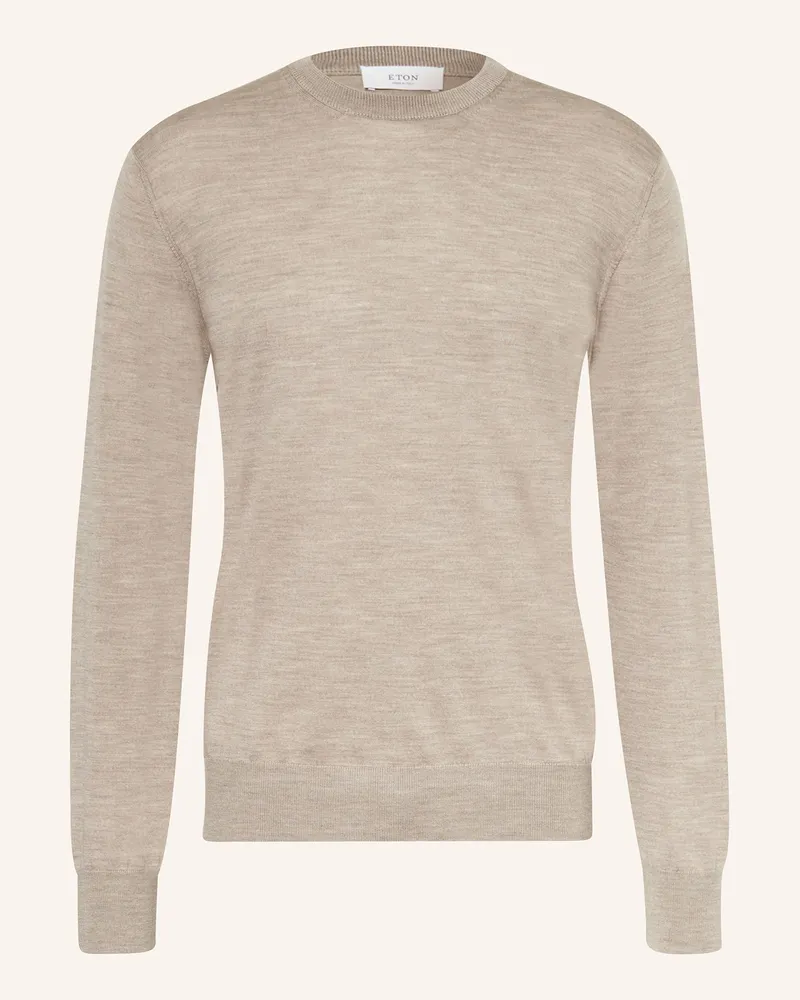 Eton Pullover aus Merinowolle Beige