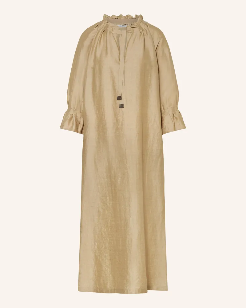 Max Mara Kleid JENE mit Leinen und Seide Gold