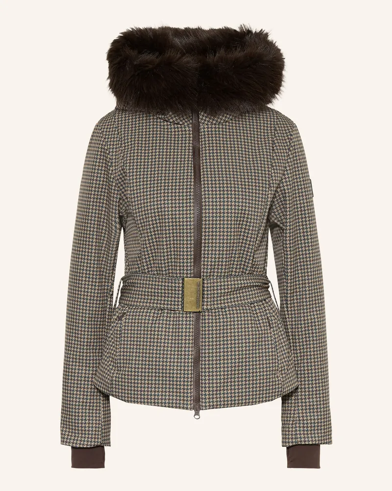 WE NORWEGIANS Skijacke Glenshee Mit Abnehmbarem Kunstfell braun Camel