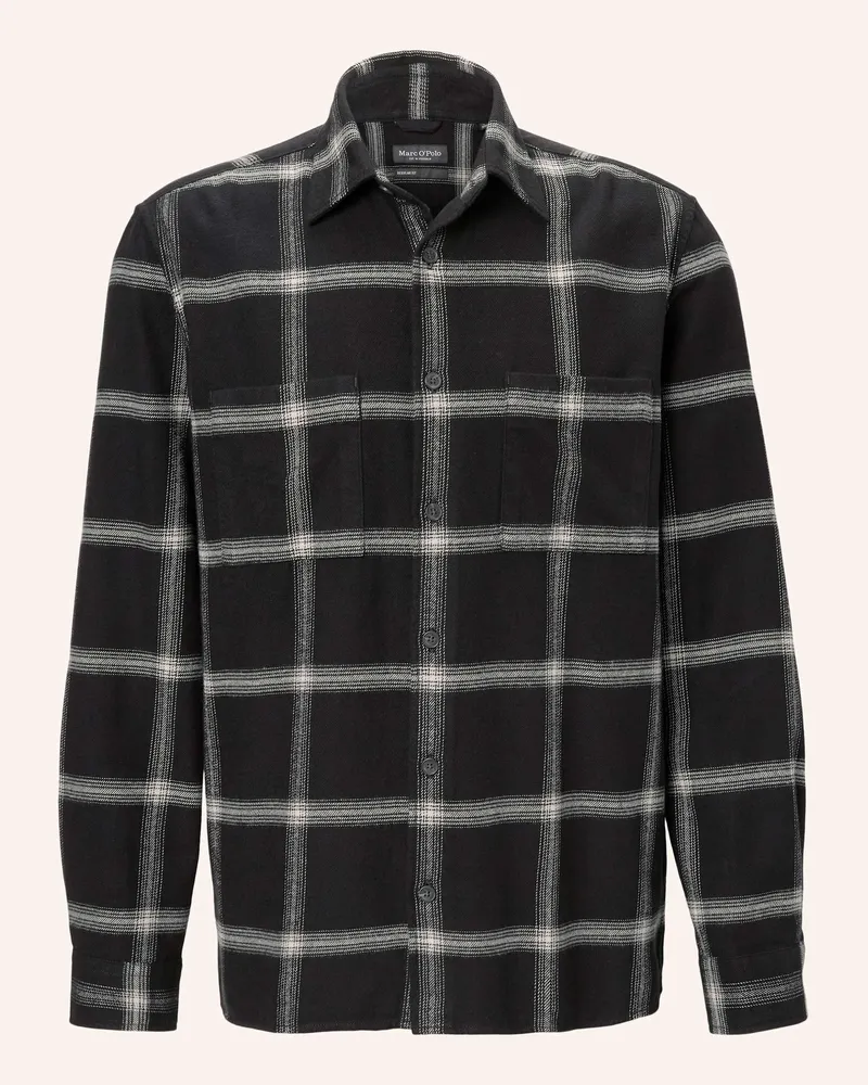 Marc O'Polo Hemd Regular Fit Schwarz