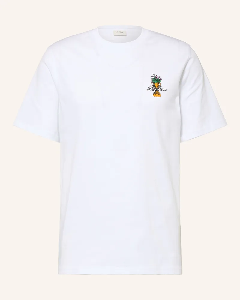 LES DEUX T-Shirt Flower Trophy weiss Weiss