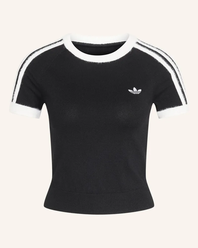 adidas T-Shirt, Gewirktes Material schwarz Schwarz