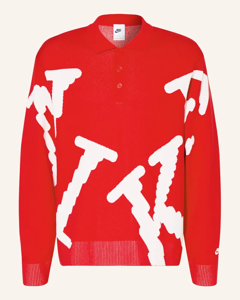 Nike Strick-Poloshirt Club Rugby rot Rot