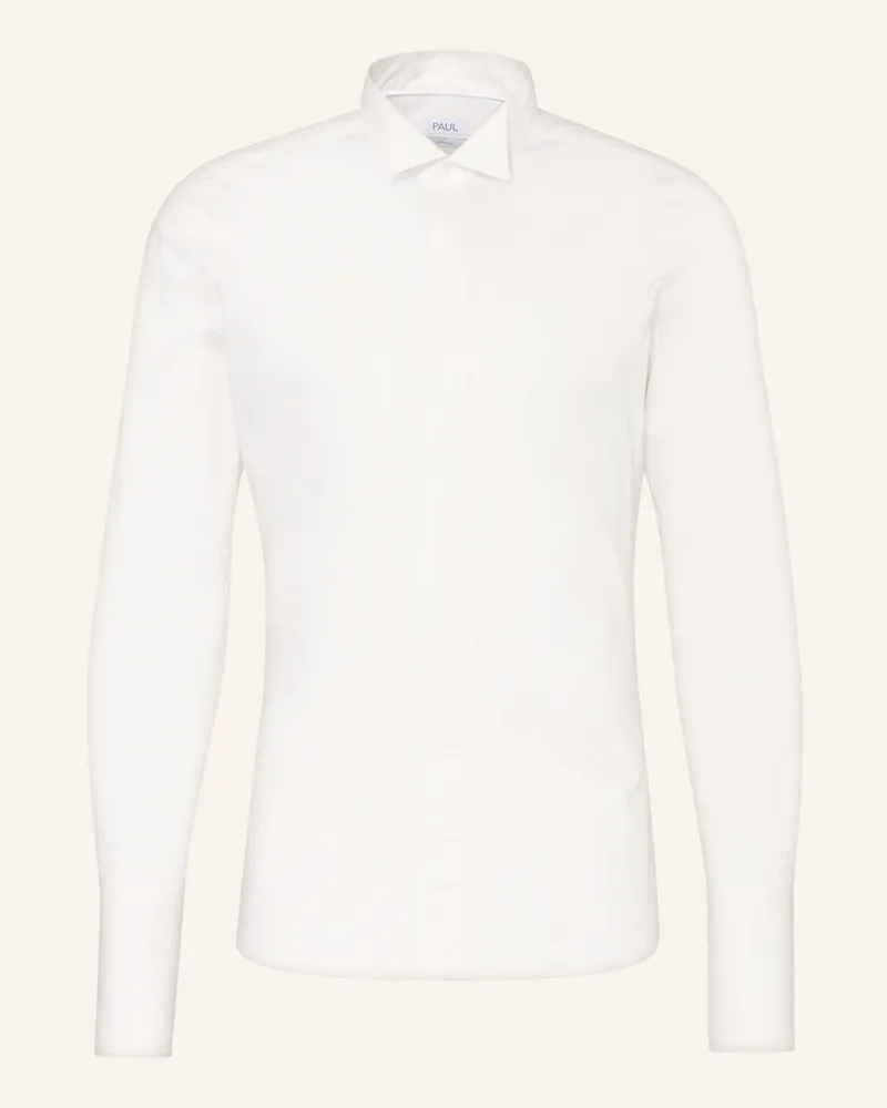 paul Smoking-Hemd Gala Slim Fit Mit Umschlagmanschette weiss Creme