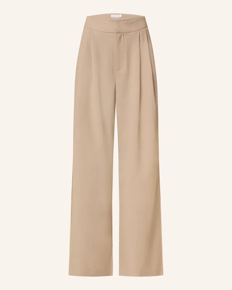 Mrs & HUGS Marlenehose Mit Galonstreifen beige Beige