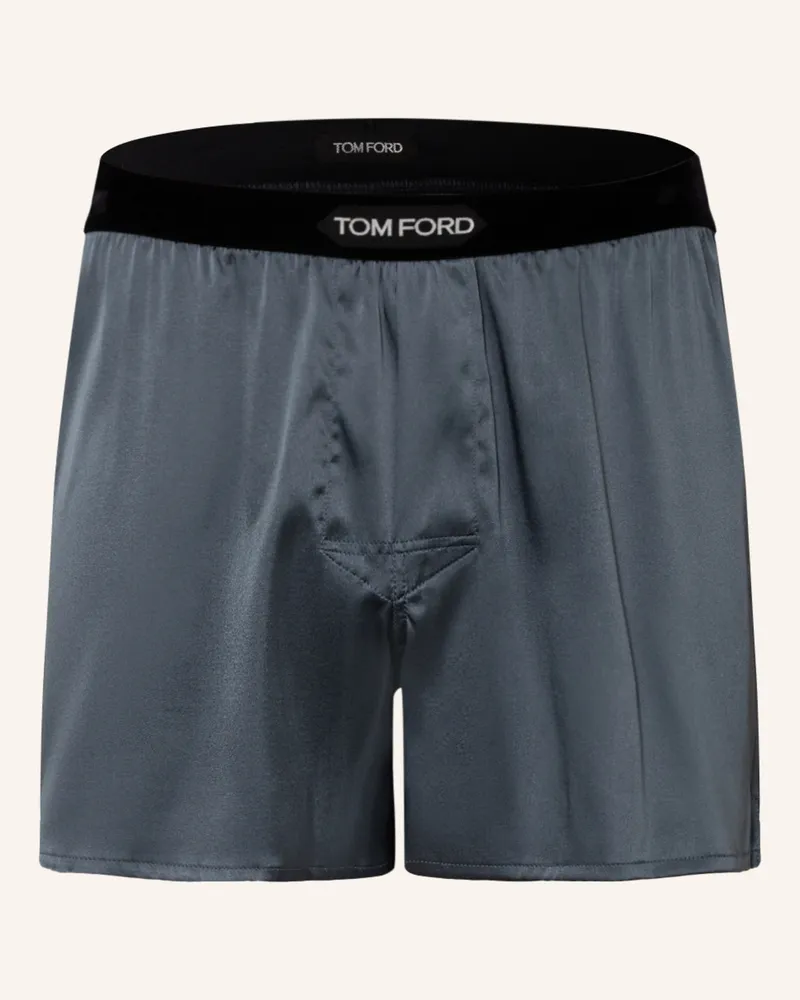 Tom Ford Boxershorts Aus Seide grau Grau