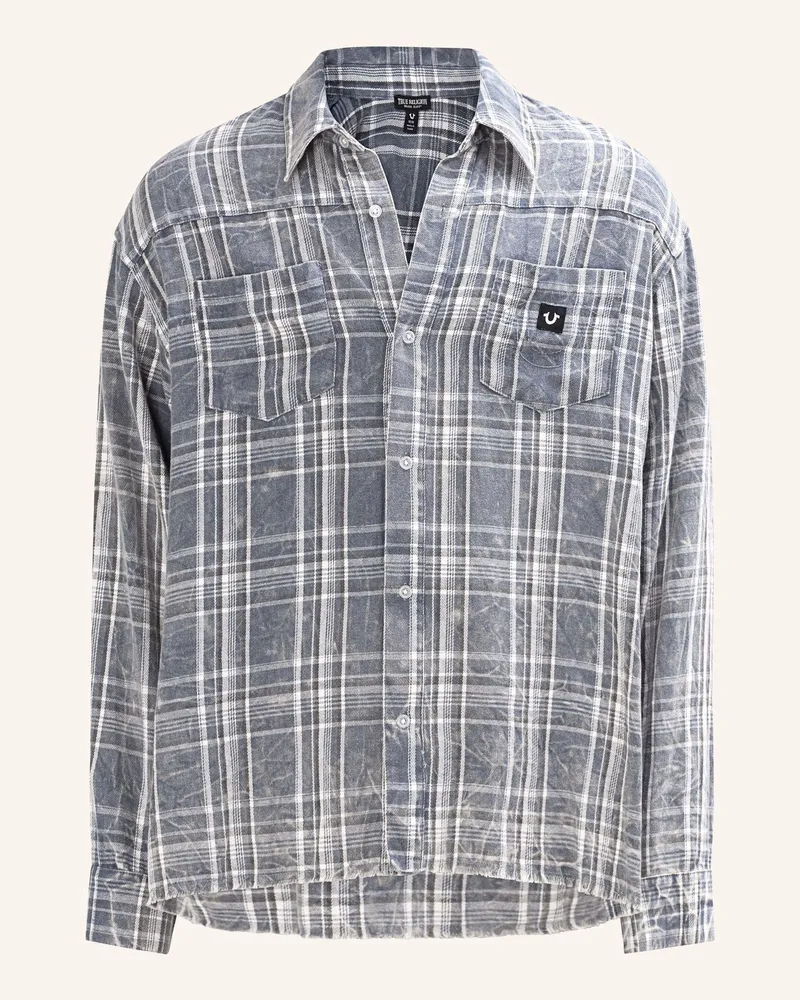 True Religion Flannellhemd blau Blau