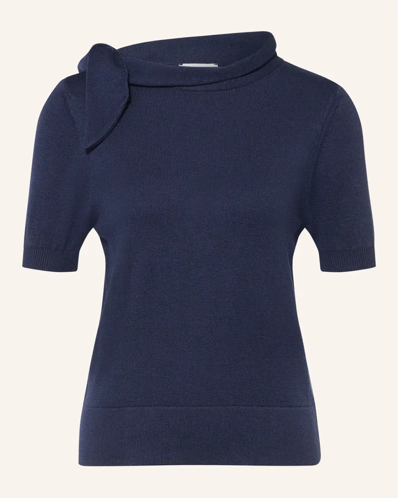 More & More Strickshirt Mit Schluppe blau Dunkelblau