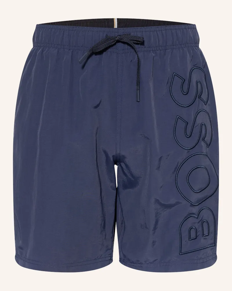 HUGO BOSS Badeshorts Whale blau Dunkelblau