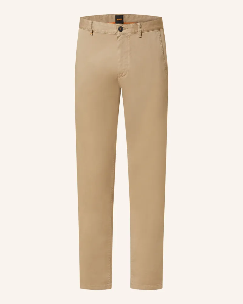 HUGO BOSS Chino CHINO Slim Fit Hellbraun
