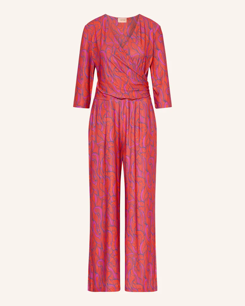 Cartoon Jumpsuit mit 3/4-Arm Orange
