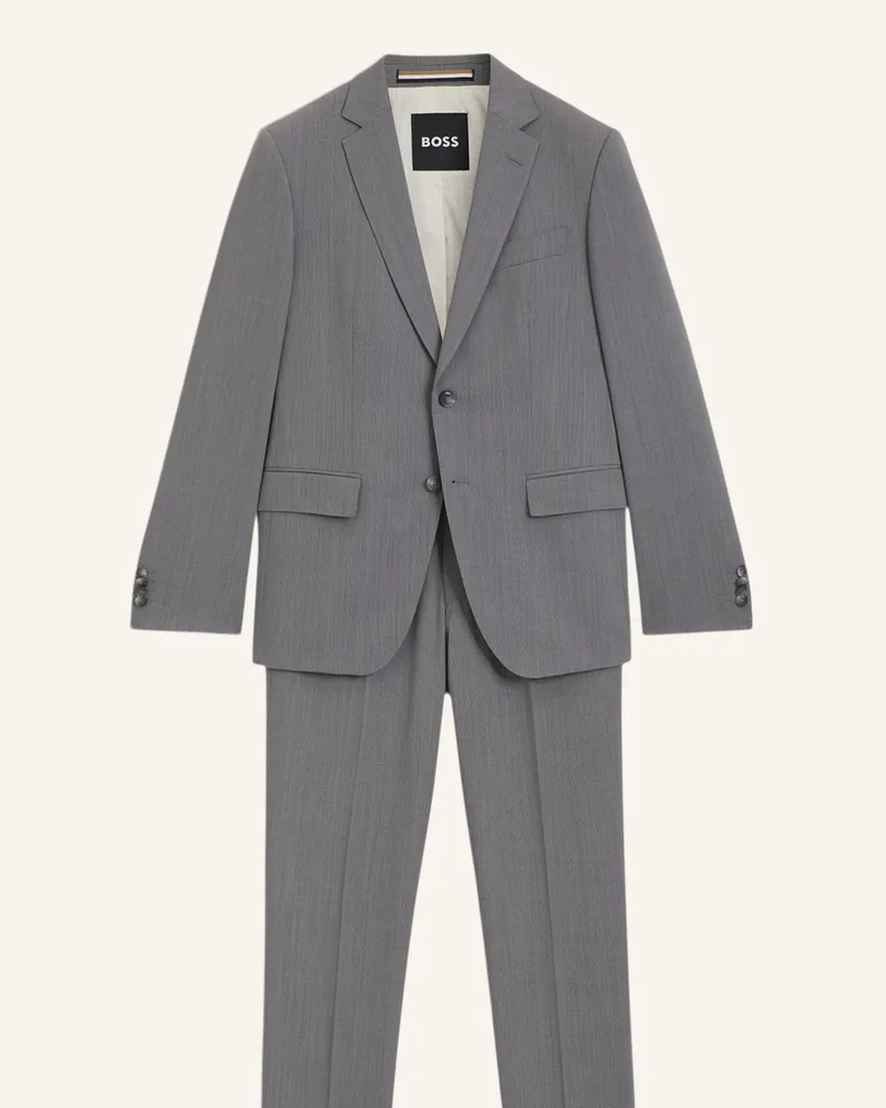 HUGO BOSS Business Anzug H-HUGE-2PCS-253 Slim Fit Grau