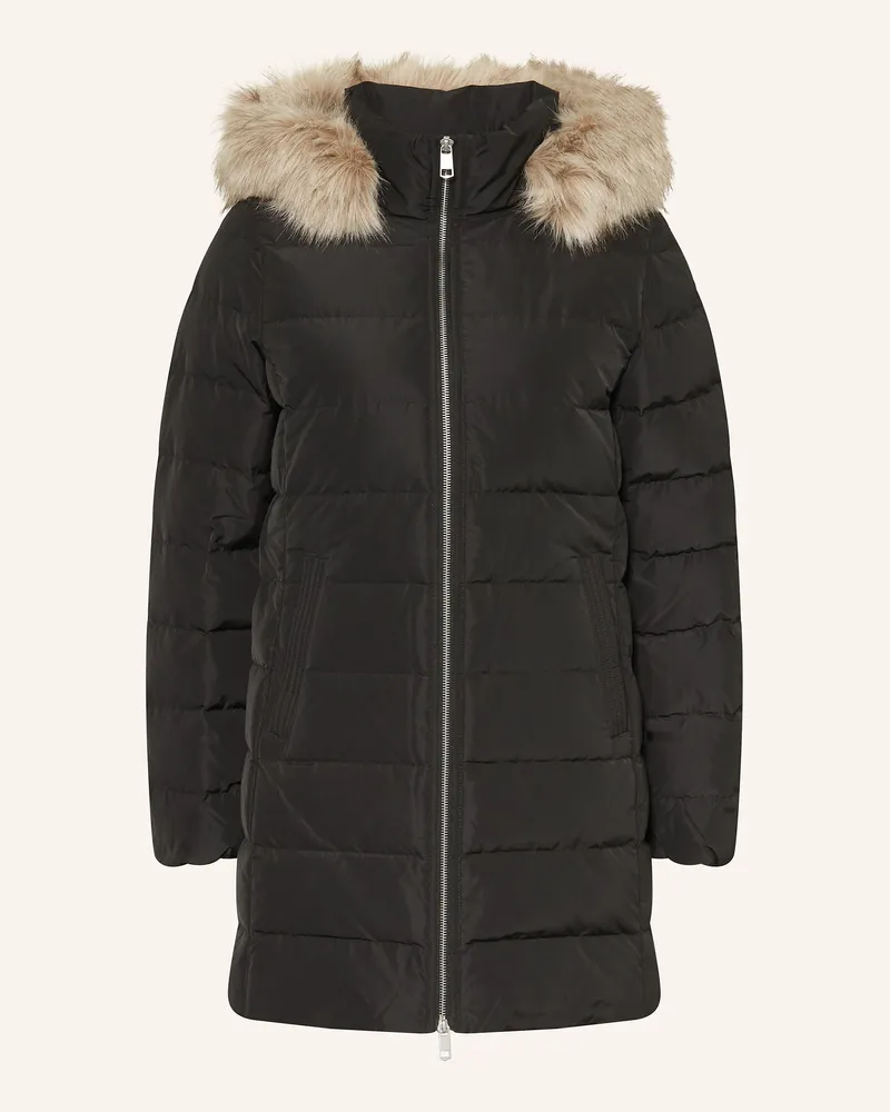 Tommy Hilfiger Daunenmantel Mit Abnehmbarem Kunstpelz schwarz Schwarz
