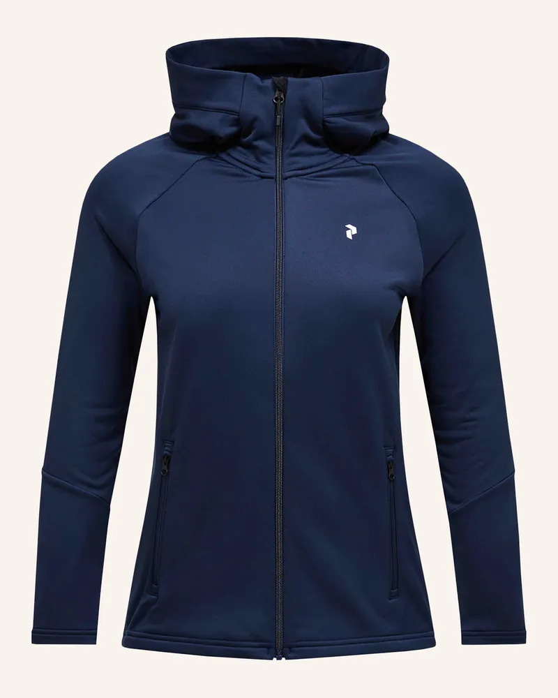 Peak Performance W Rider Essentials Midlayer Zip Hood Fleecejacke blau Dunkelblau