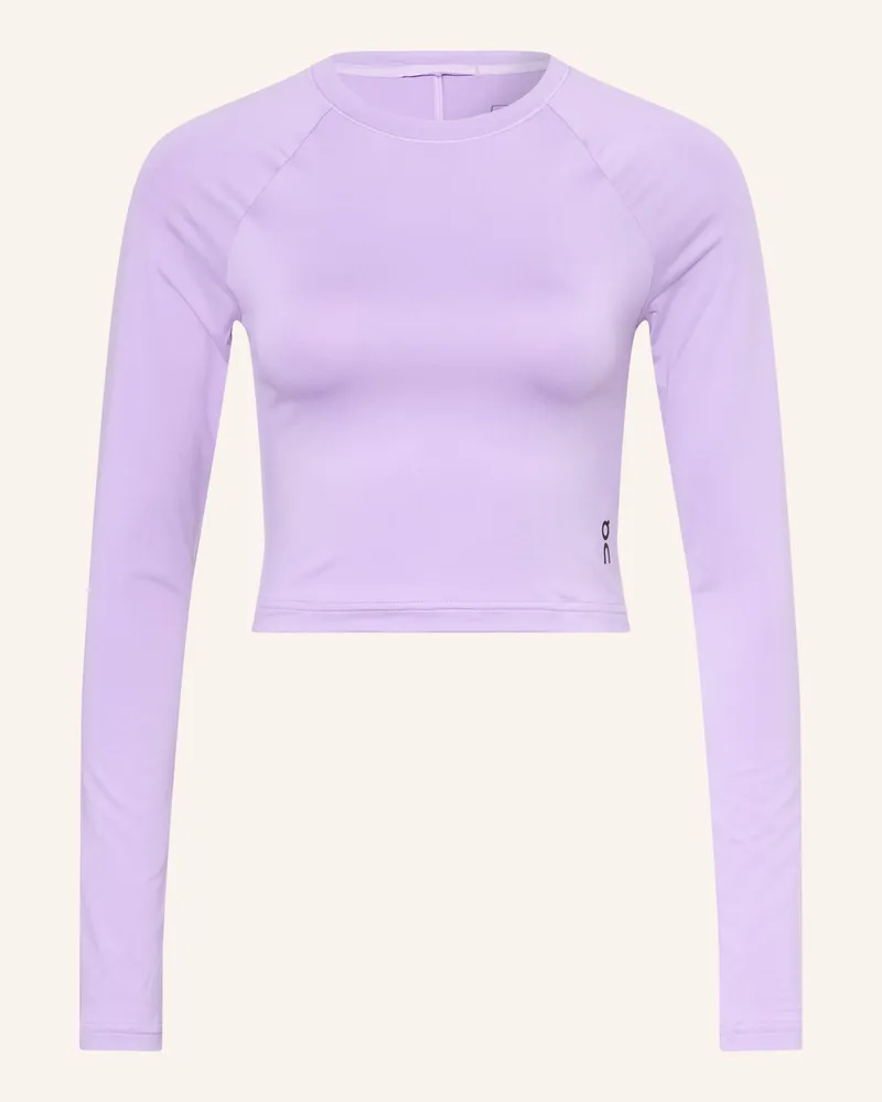 ON Cropped-Longsleeve Studio lila Helllila