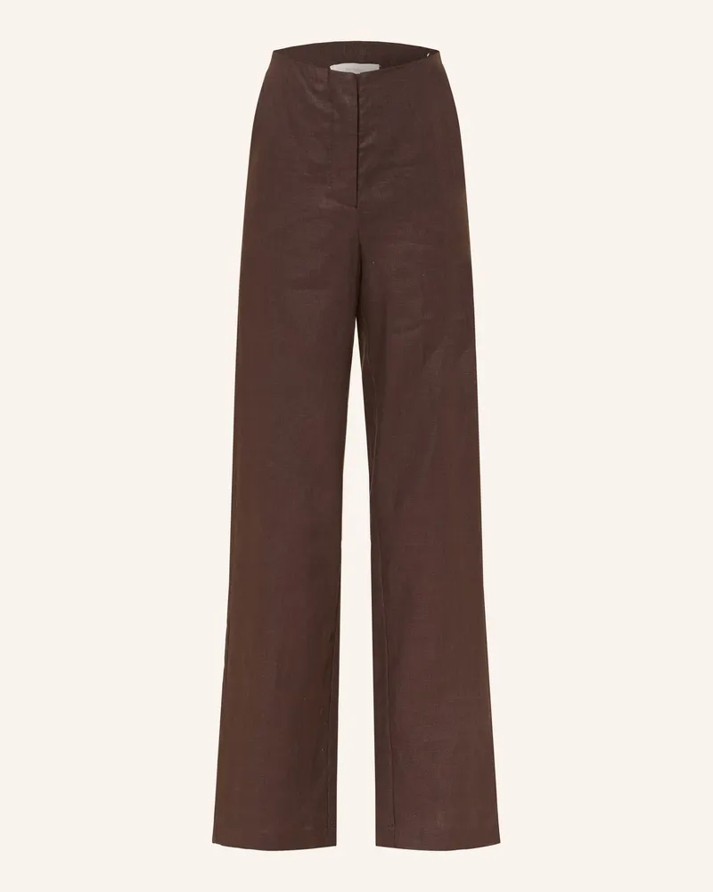 Faithfull The Brand Leinenhose LULEA Dunkelbraun