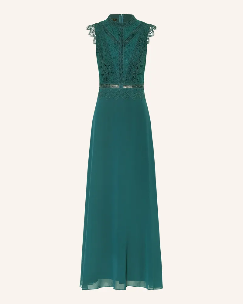 Apart Abendkleid mit Lochspitze Petrol