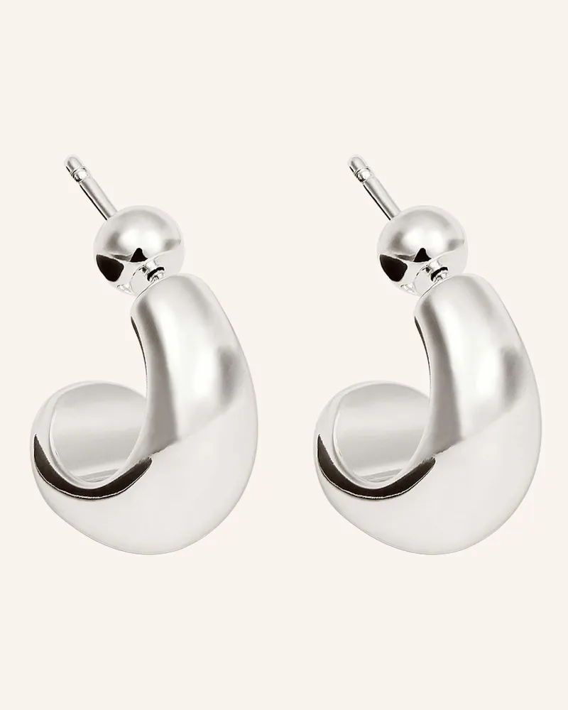 POMPIDOU Ohrhänger TINY CHUBBY HOOPS by GLAMBOU Silber