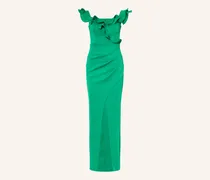 Abendkleid Mit Volants gruen