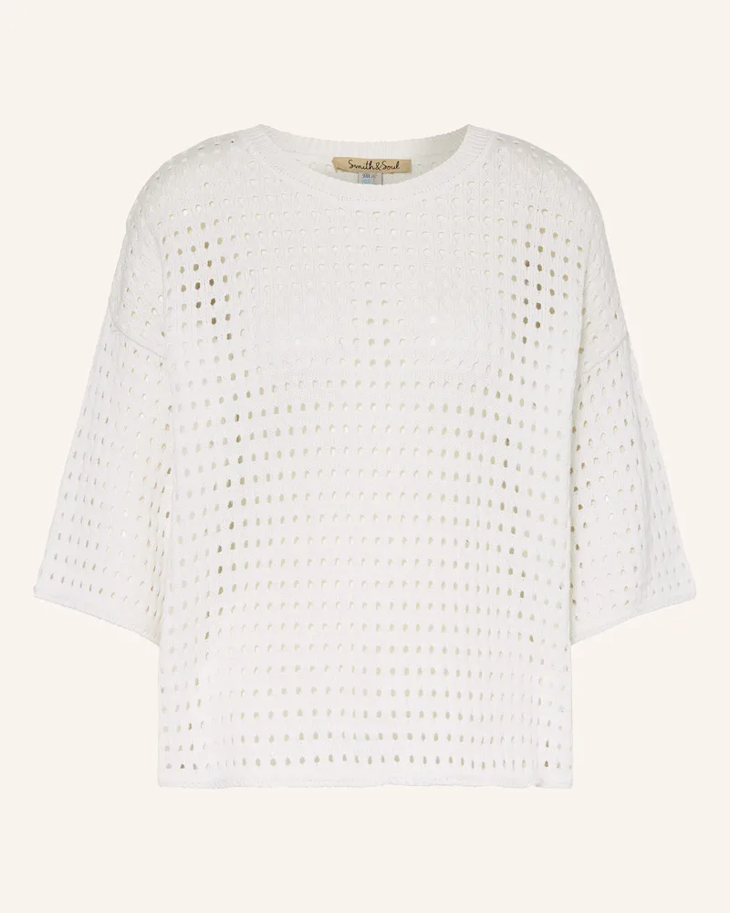 Smith & Soul Pullover mit 3/4-Arm Weiss