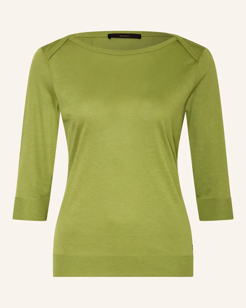 windsor. Strickshirt Mit 3/4-Arm gruen Grün