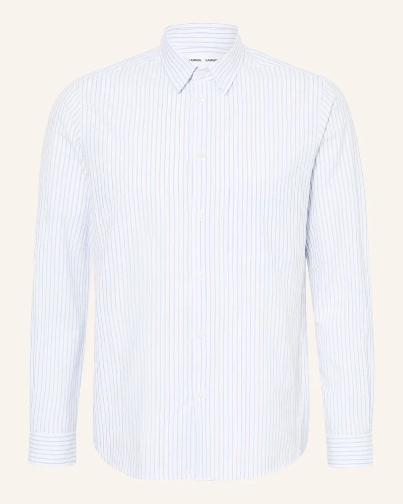 Samsøe & Samsøe Hemd Saryan Regular Fit blau Weiss
