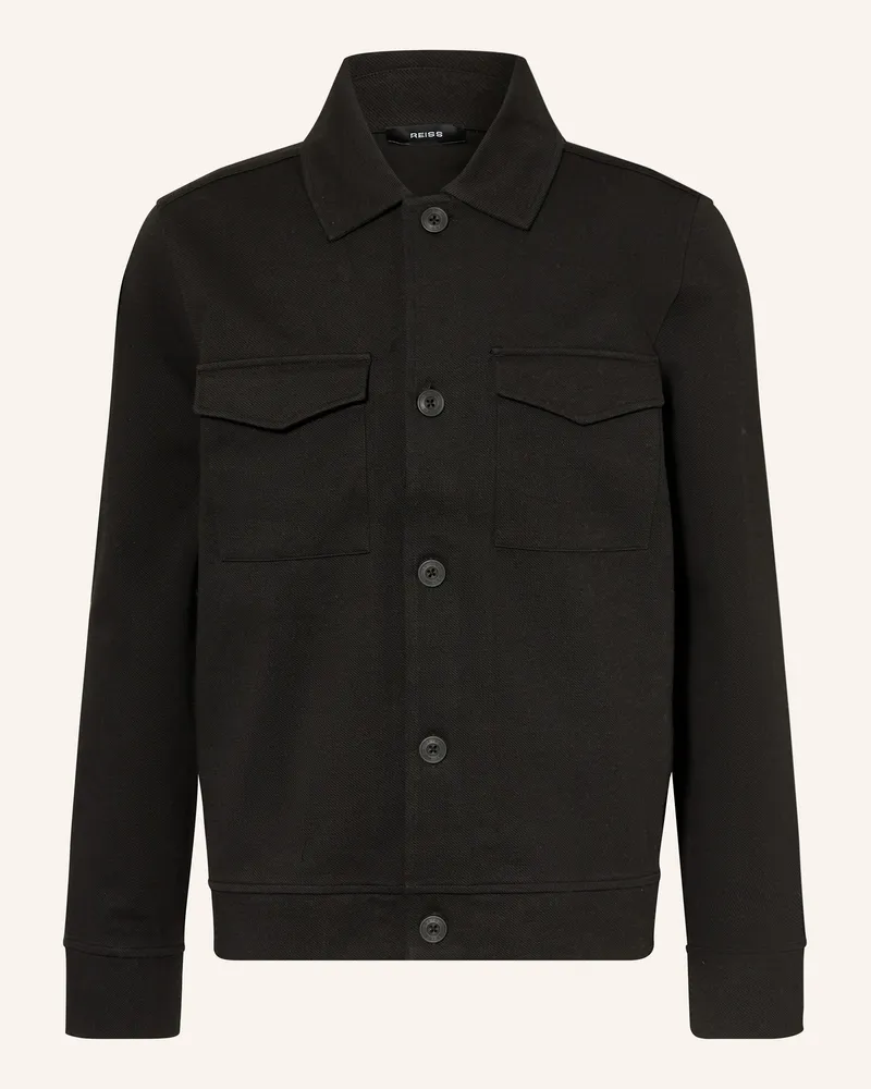 Reiss Overshirt Finley Regular Fit schwarz Schwarz